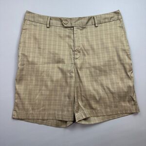 Under Armour Golf Shorts Mens 36 Brown Plaid Performance Stretch Chino Casual